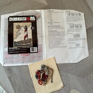 Dimensions Counted Cross Stitch Maritime Lighthouse Ocean Nautical Kit 5X7 1995